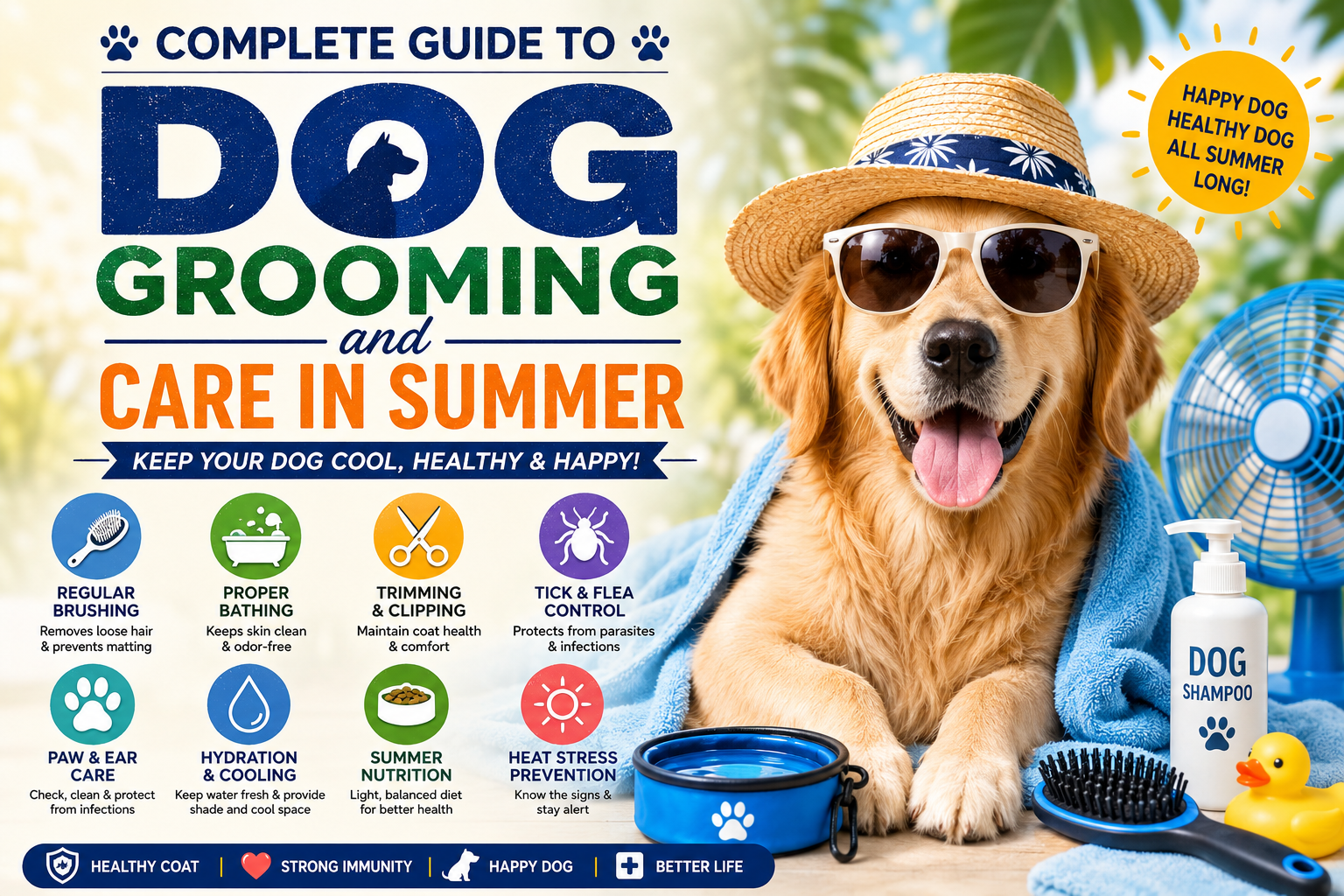 dog grooming in summer